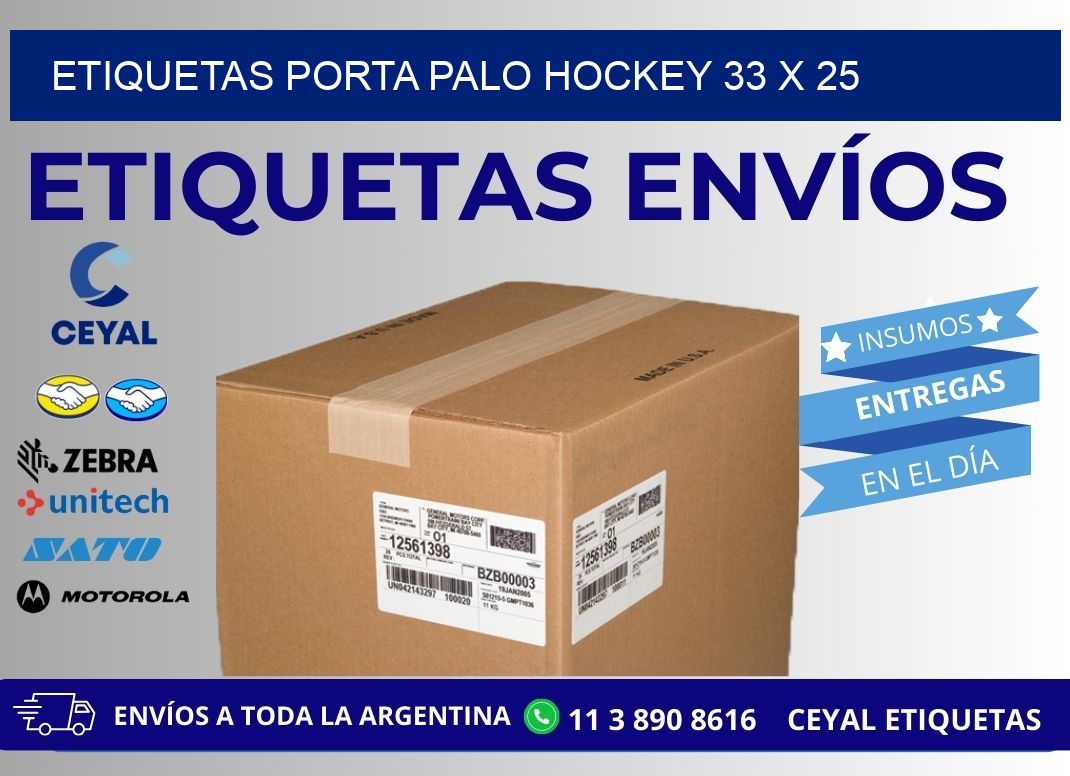 ETIQUETAS PORTA PALO HOCKEY 33 x 25