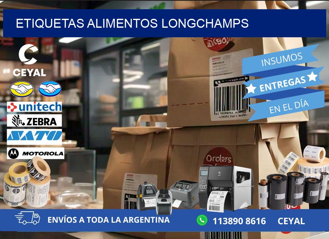 Etiquetas alimentos Longchamps