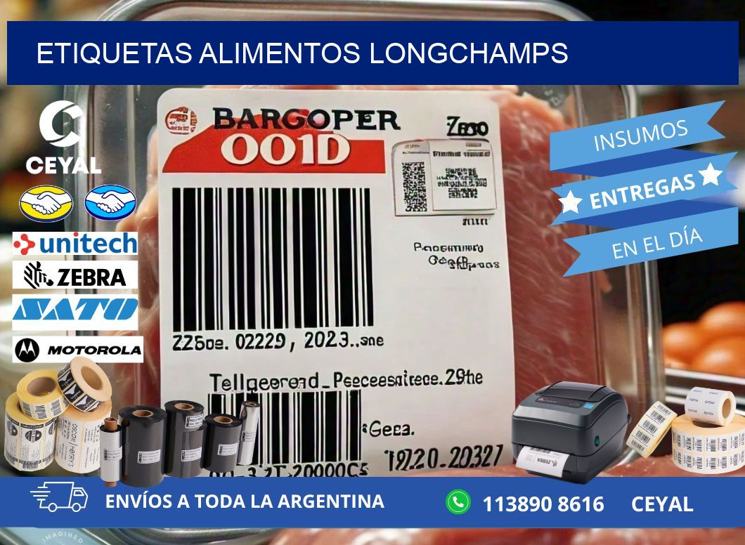 Etiquetas alimentos Longchamps