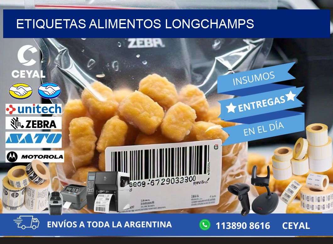 Etiquetas alimentos Longchamps