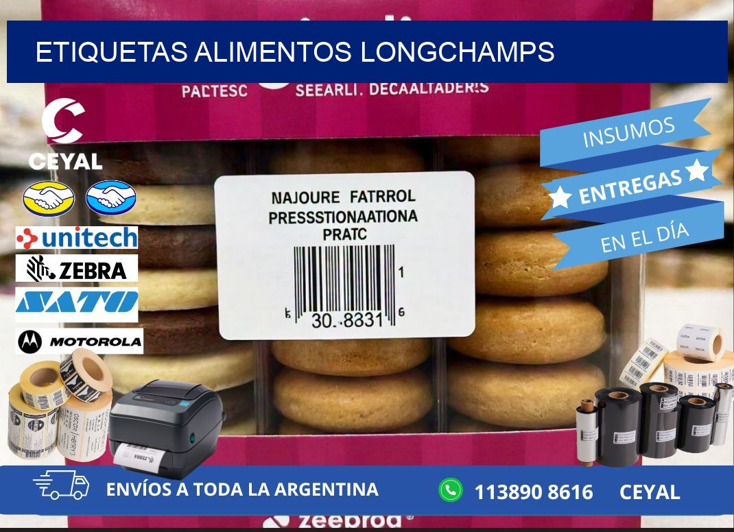 Etiquetas alimentos Longchamps