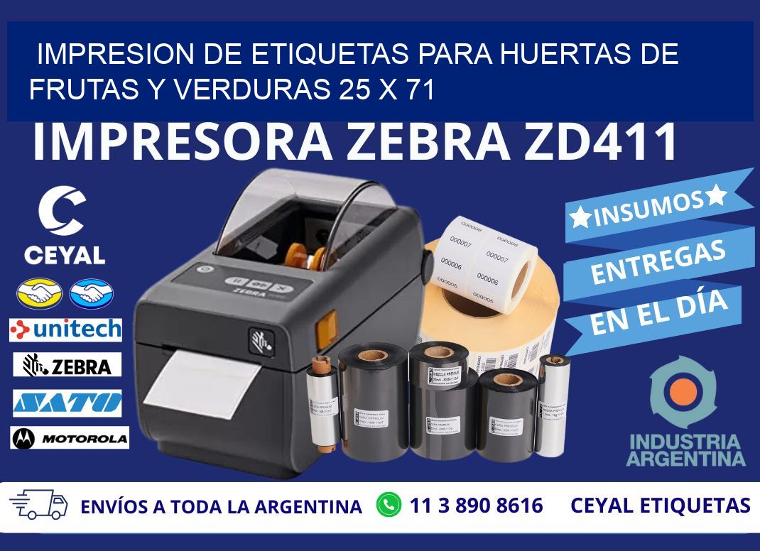 IMPRESION DE ETIQUETAS PARA HUERTAS DE FRUTAS Y VERDURAS 25 x 71