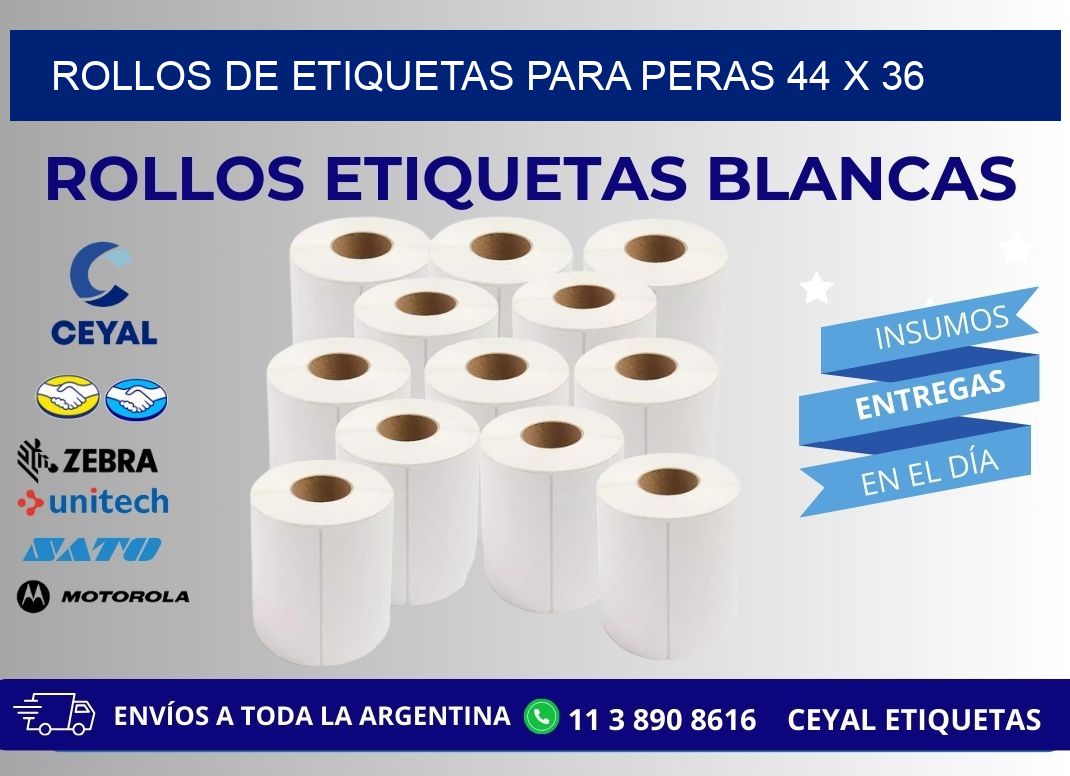 ROLLOS DE ETIQUETAS PARA PERAS 44 x 36