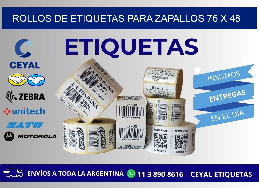 ROLLOS DE ETIQUETAS PARA ZAPALLOS 76 x 48