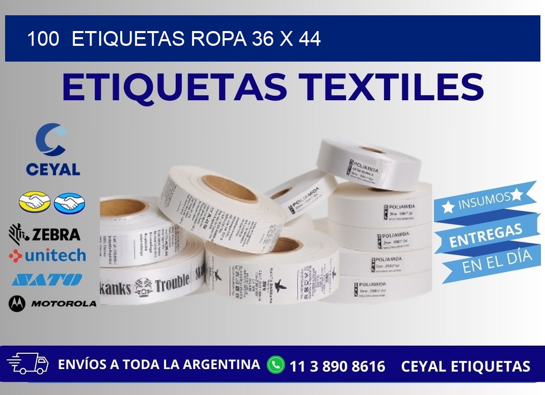 100  ETIQUETAS ROPA 36 x 44