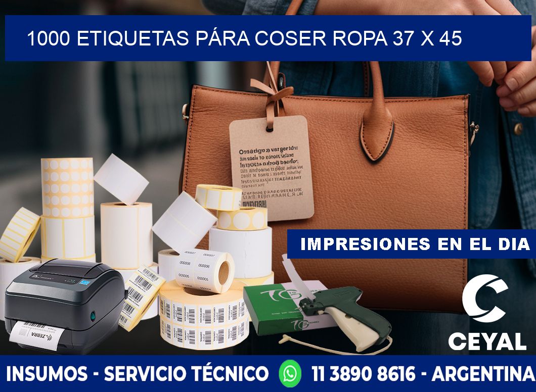 1000 ETIQUETAS PÁRA COSER ROPA 37 x 45