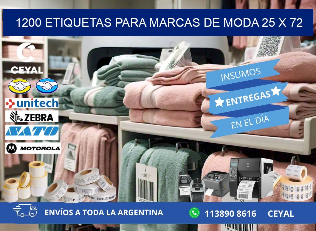 1200 ETIQUETAS PARA MARCAS DE MODA 25 x 72