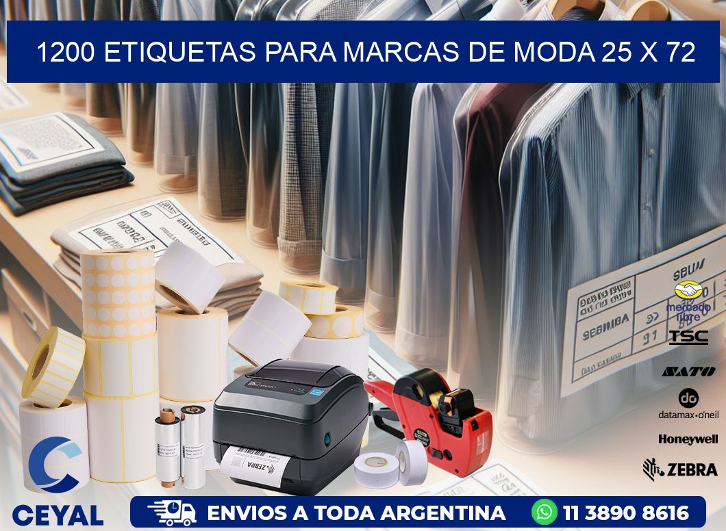 1200 ETIQUETAS PARA MARCAS DE MODA 25 x 72