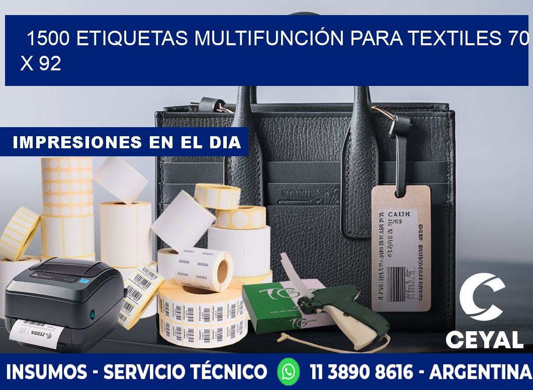 1500 ETIQUETAS MULTIFUNCIÓN PARA TEXTILES 70 x 92