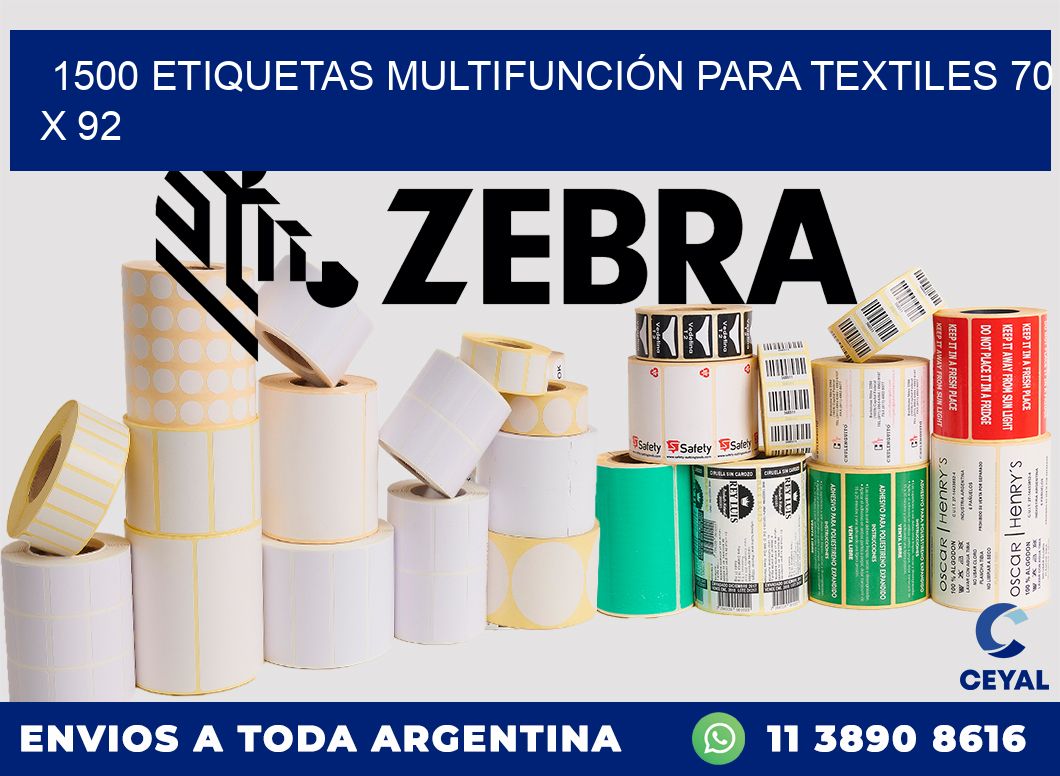 1500 ETIQUETAS MULTIFUNCIÓN PARA TEXTILES 70 x 92