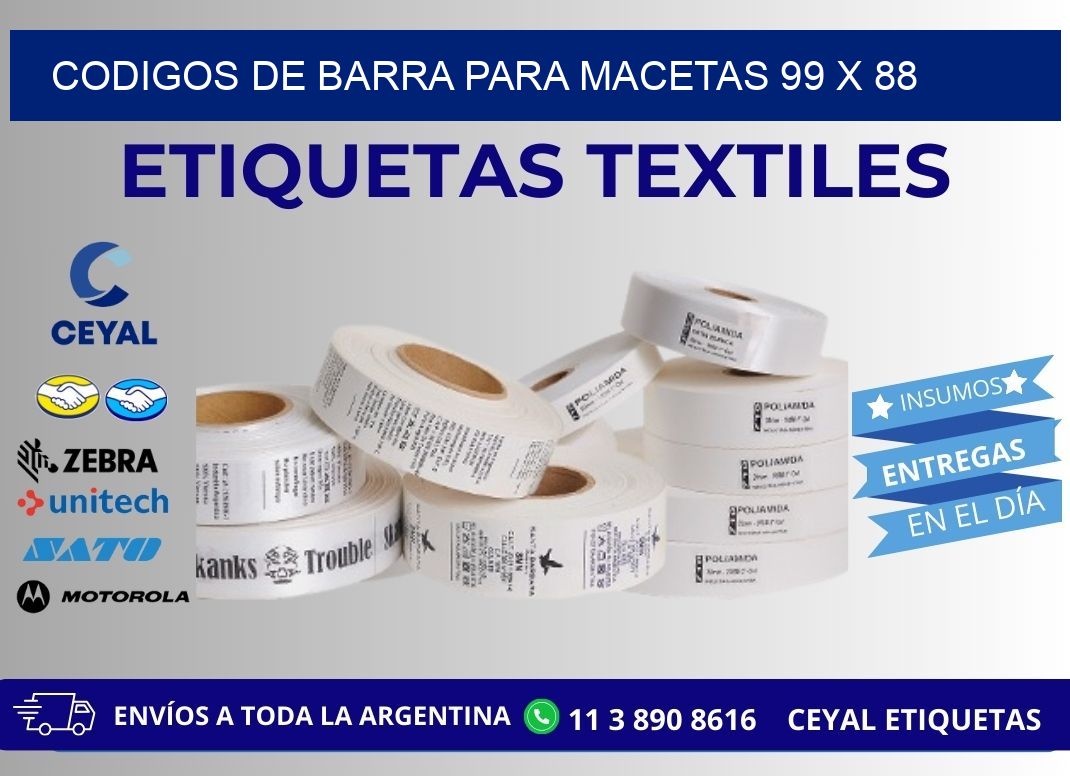 CODIGOS DE BARRA PARA MACETAS 99 x 88