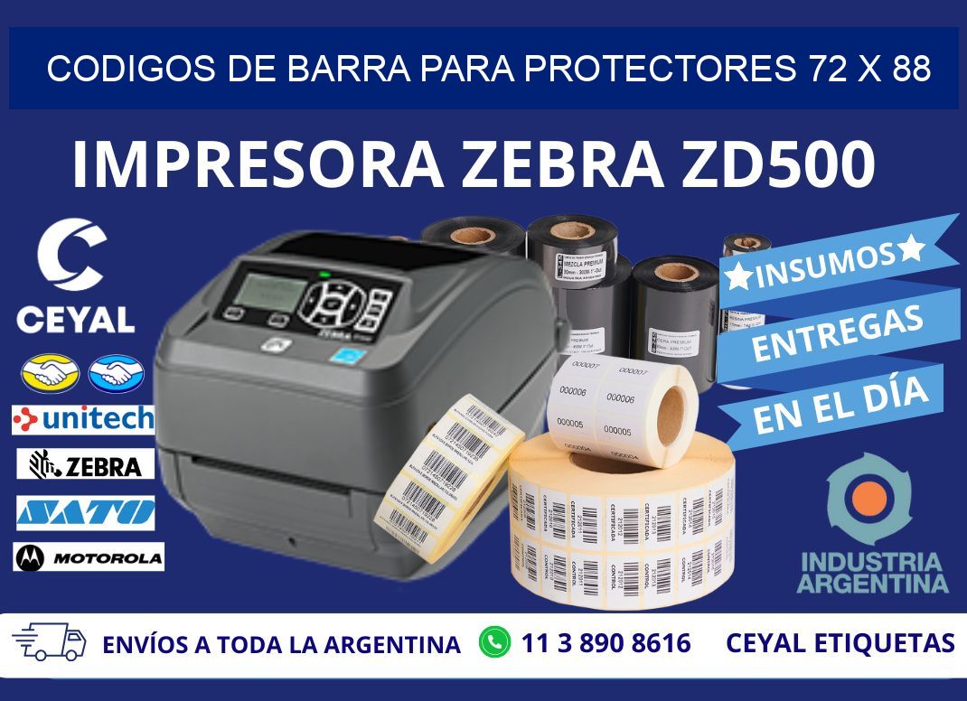 CODIGOS DE BARRA PARA PROTECTORES 72 x 88