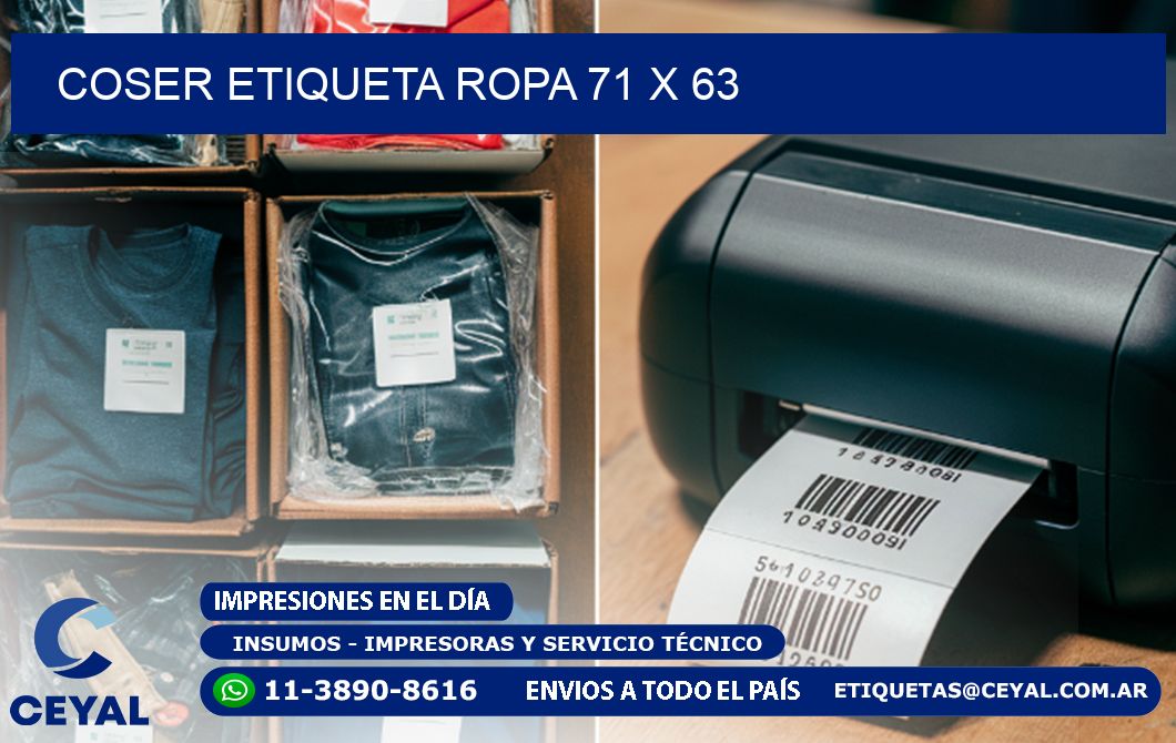COSER ETIQUETA ROPA 71 x 63