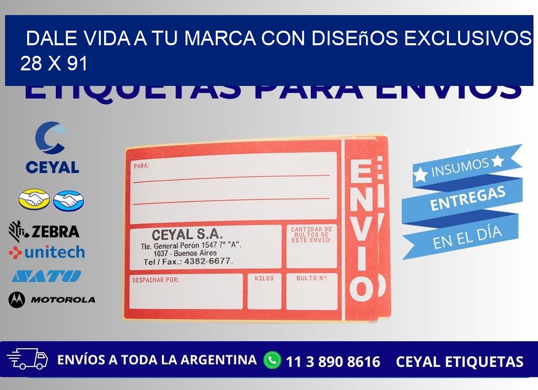 Dale Vida a tu Marca con Diseños Exclusivos 28 x 91