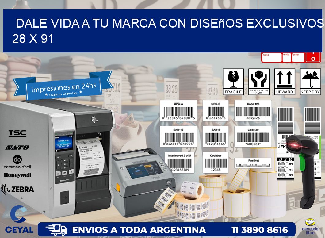 Dale Vida a tu Marca con Diseños Exclusivos 28 x 91