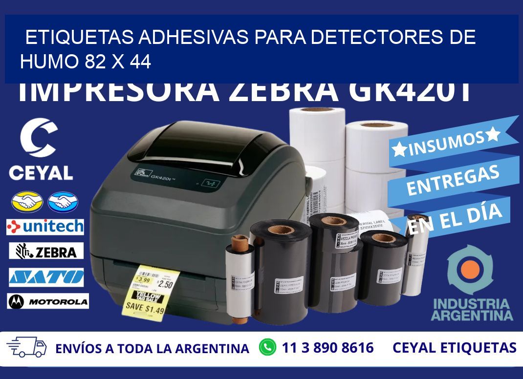 ETIQUETAS ADHESIVAS PARA DETECTORES DE HUMO 82 x 44