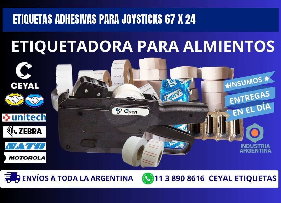 ETIQUETAS ADHESIVAS PARA JOYSTICKS 67 x 24