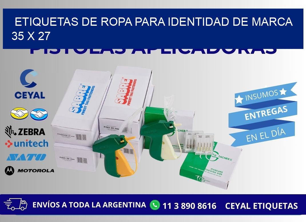 ETIQUETAS DE ROPA PARA IDENTIDAD DE MARCA 35 x 27