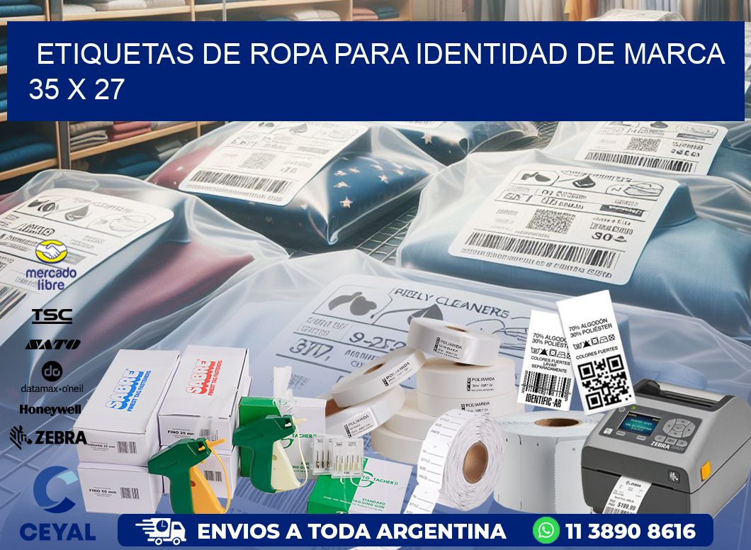 ETIQUETAS DE ROPA PARA IDENTIDAD DE MARCA 35 x 27