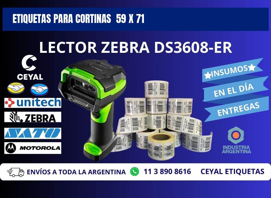 ETIQUETAS PARA CORTINAS  59 x 71