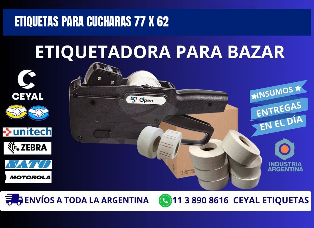 ETIQUETAS PARA CUCHARAS 77 x 62