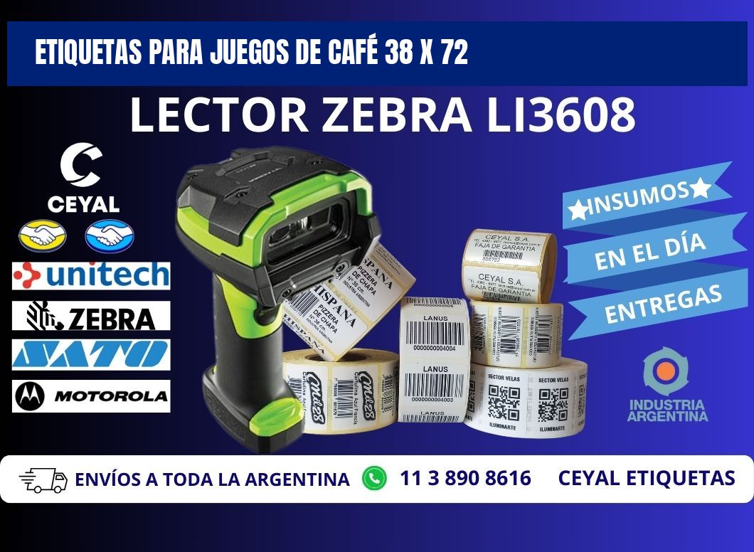 ETIQUETAS PARA JUEGOS DE CAFÉ 38 x 72