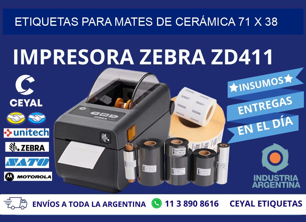 ETIQUETAS PARA MATES DE CERÁMICA 71 x 38