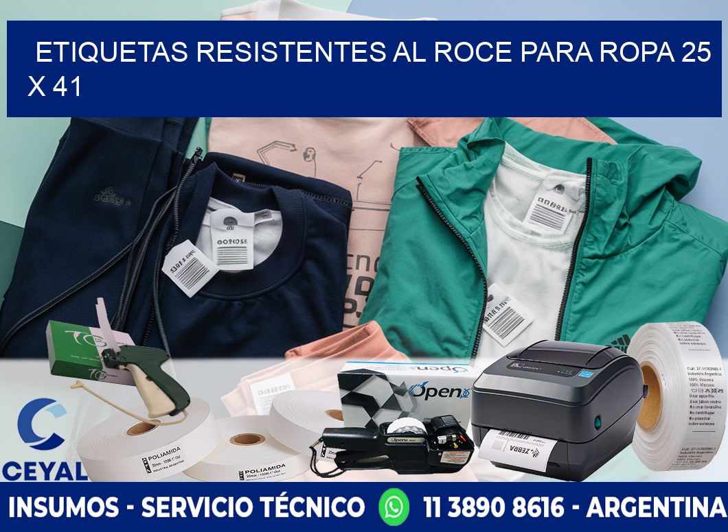 ETIQUETAS RESISTENTES AL ROCE PARA ROPA 25 x 41