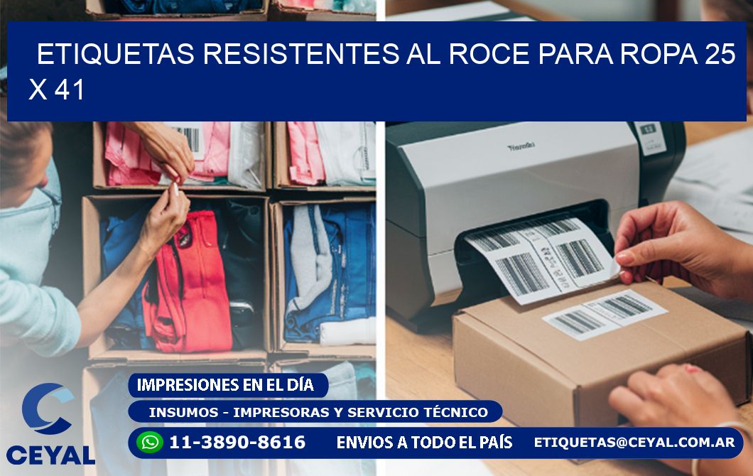 ETIQUETAS RESISTENTES AL ROCE PARA ROPA 25 x 41