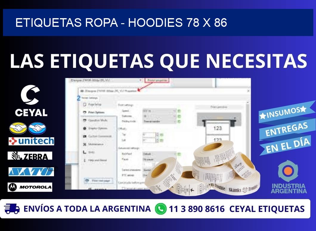 ETIQUETAS ROPA - HOODIES 78 x 86