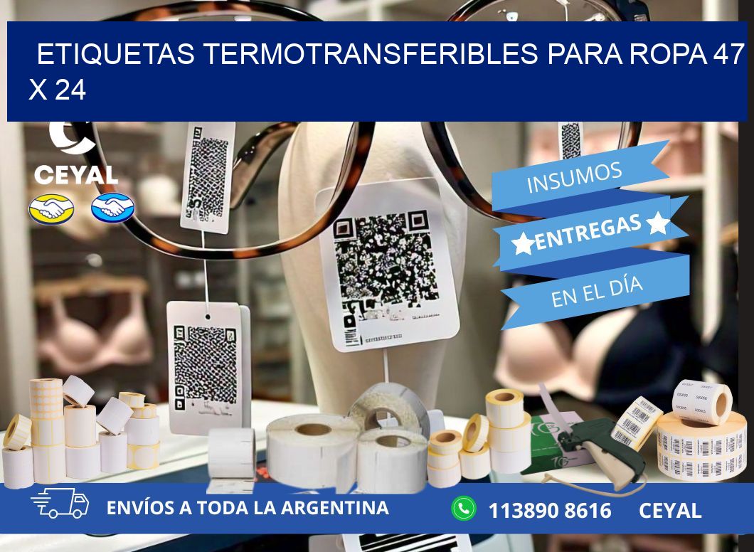 ETIQUETAS TERMOTRANSFERIBLES PARA ROPA 47 x 24