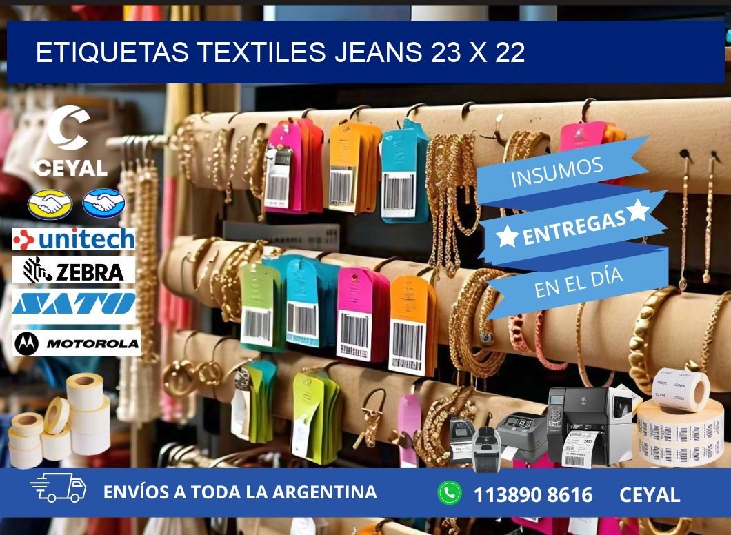 ETIQUETAS TEXTILES JEANS 23 x 22