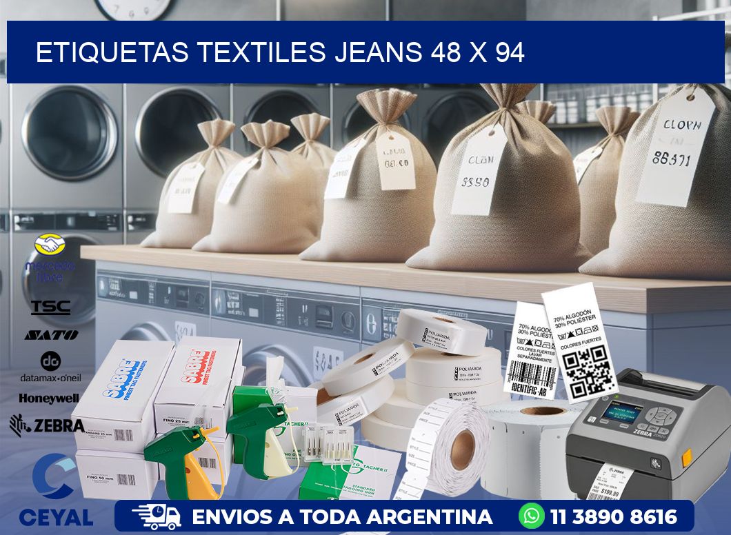 ETIQUETAS TEXTILES JEANS 48 x 94