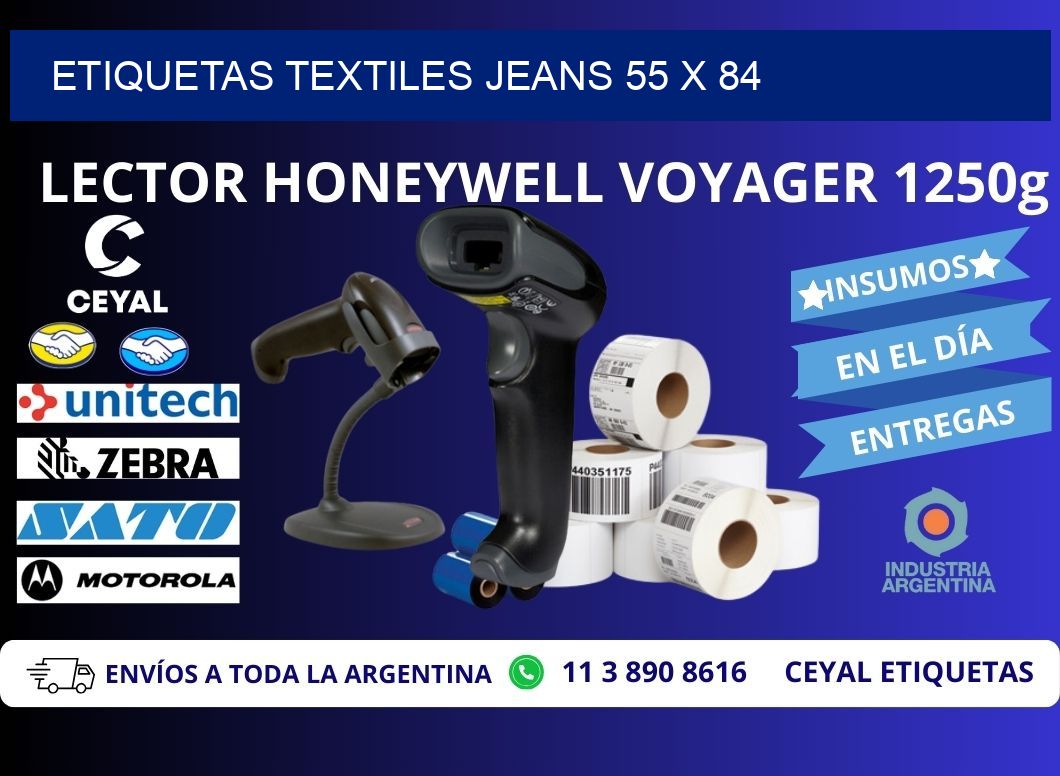 ETIQUETAS TEXTILES JEANS 55 x 84