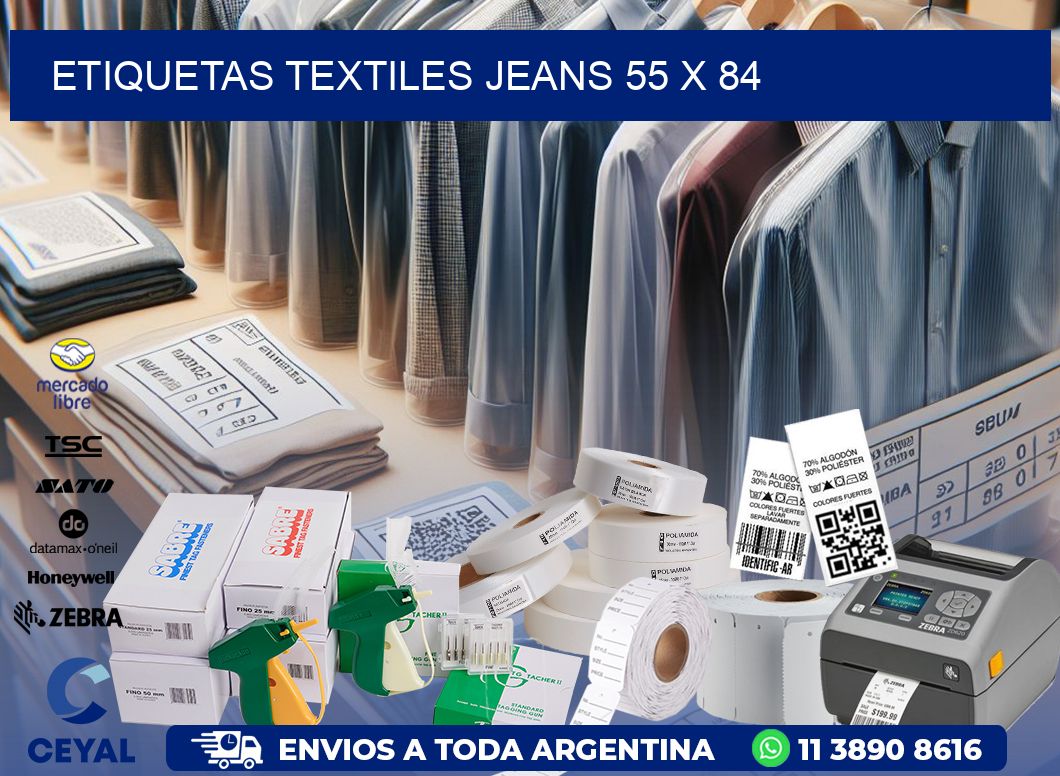 ETIQUETAS TEXTILES JEANS 55 x 84