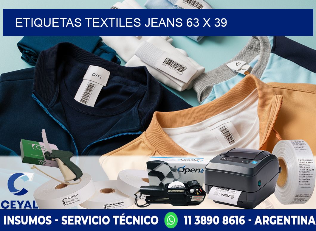 ETIQUETAS TEXTILES JEANS 63 x 39