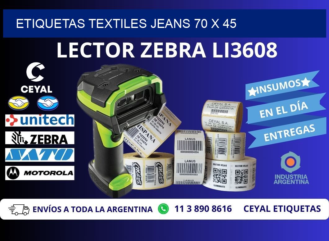 ETIQUETAS TEXTILES JEANS 70 x 45