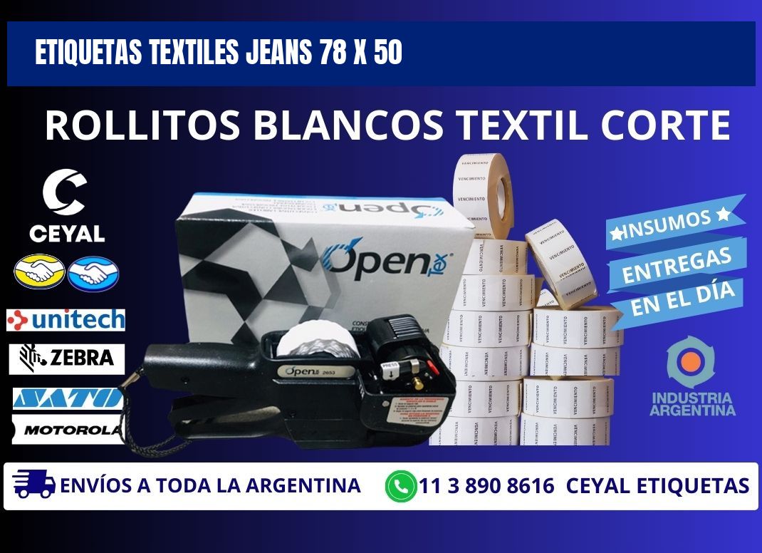 ETIQUETAS TEXTILES JEANS 78 x 50