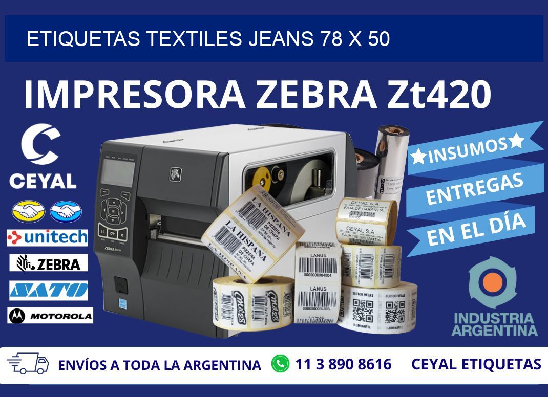 ETIQUETAS TEXTILES JEANS 78 x 50