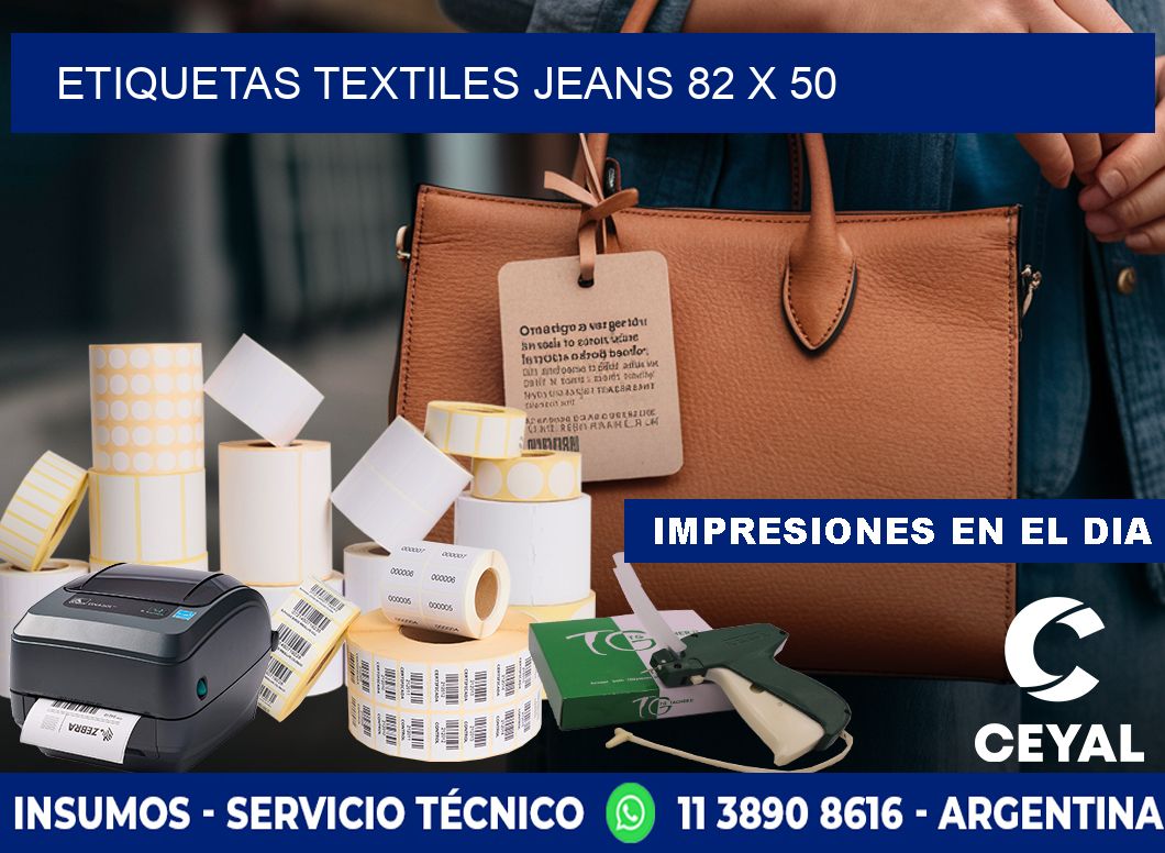 ETIQUETAS TEXTILES JEANS 82 x 50