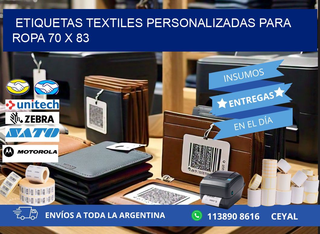 ETIQUETAS TEXTILES PERSONALIZADAS PARA ROPA 70 x 83