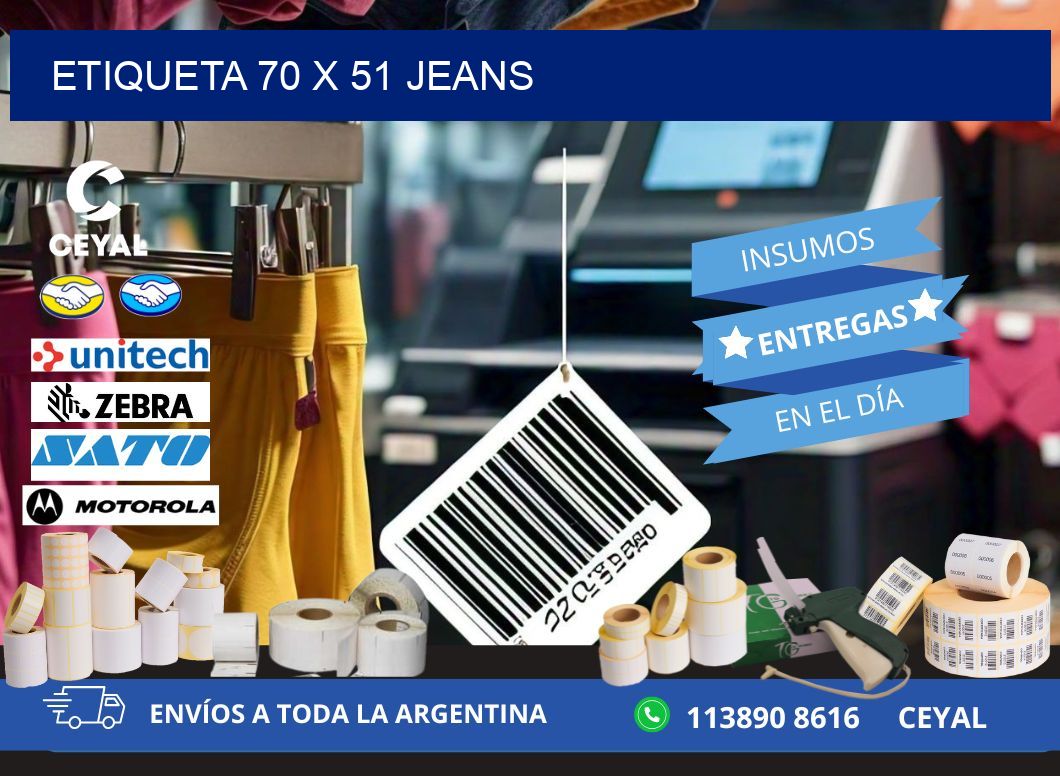 Etiqueta 70 x 51 jeans