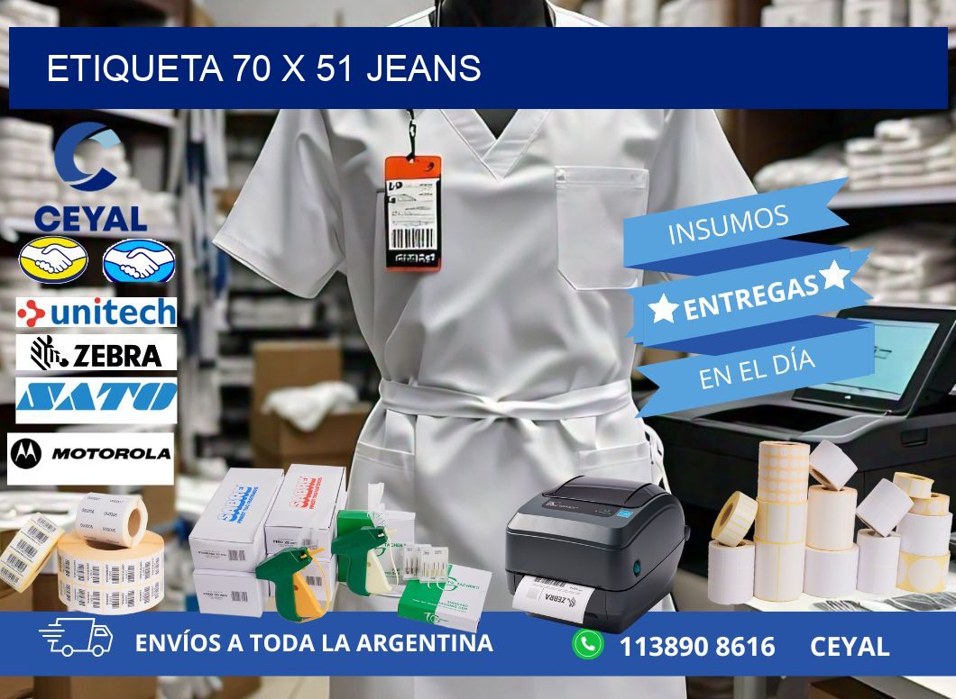 Etiqueta 70 x 51 jeans