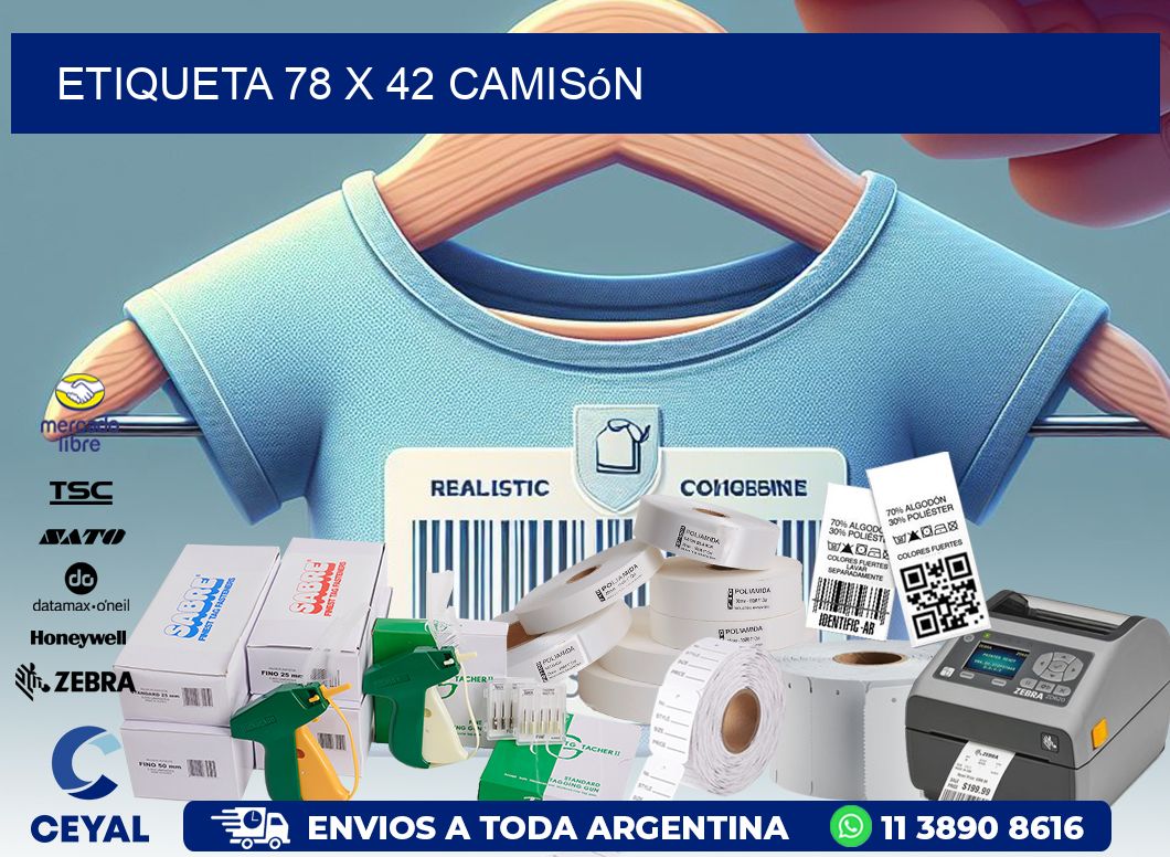 Etiqueta 78 x 42 camisón