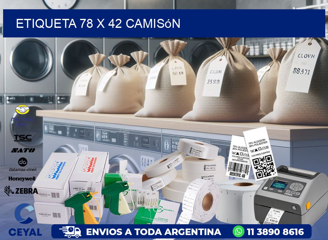 Etiqueta 78 x 42 camisón