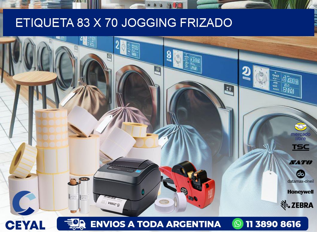 Etiqueta 83 x 70 jogging frizado