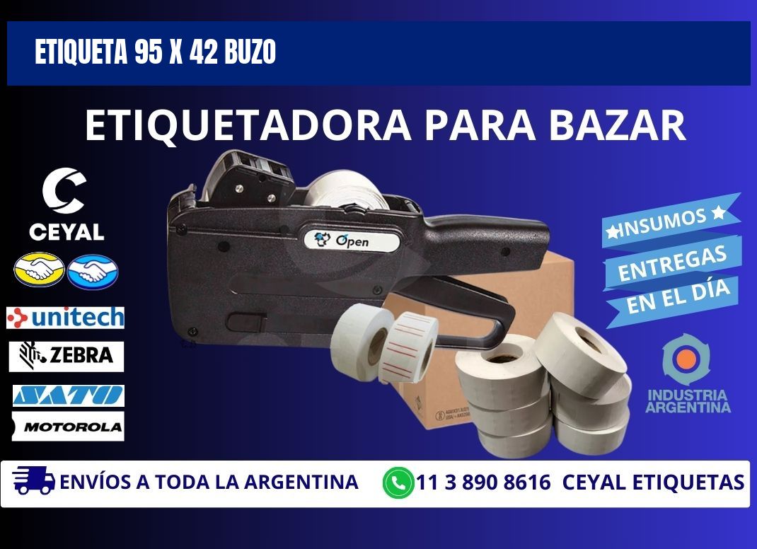 Etiqueta 95 x 42 buzo