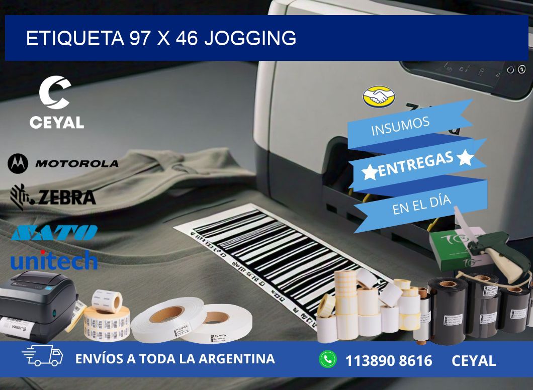 Etiqueta 97 x 46 jogging