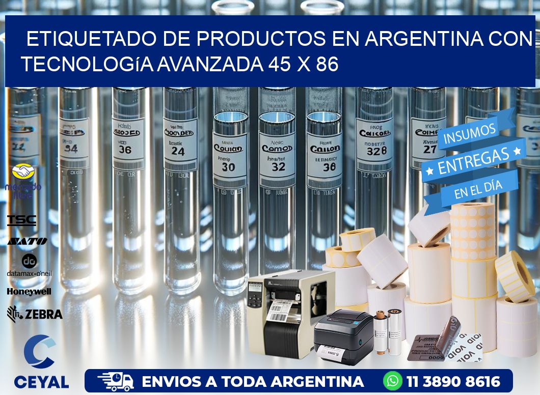 Etiquetado de Productos en Argentina con Tecnología Avanzada 45 x 86