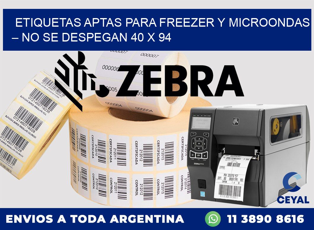 Etiquetas aptas para freezer y microondas – No se despegan 40 x 94